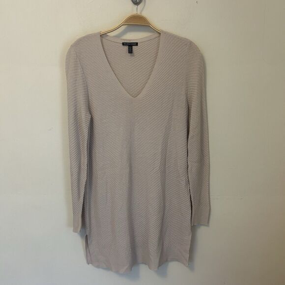 Eileen Fisher Women's‎ Sweater Extra Fine Merino Wool Ribbed Pink XS Old Money - Picture 1 of 7
